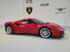 ferrari f8 spider red side angle